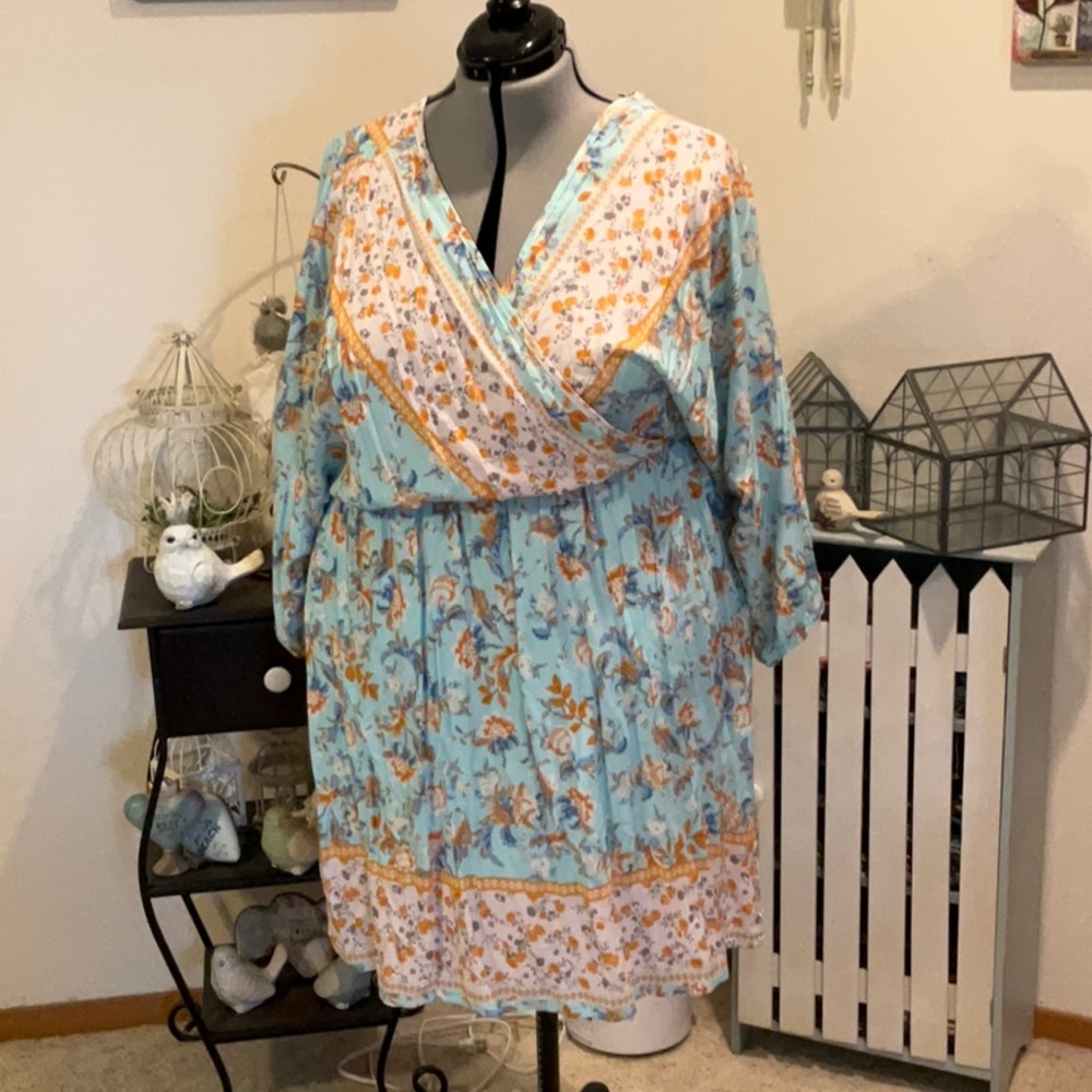 Impressions Bohemian Faux Wrap Dress